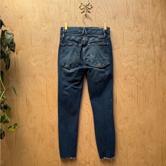 GOOD AMERICAN Good Waist Raw Edge Skinny Jeans Blue331 6/28 - Picture 6 of 8